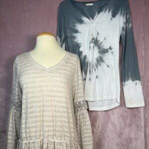 Bundle (2) Womens Long Sleeve Mystree Size S-M